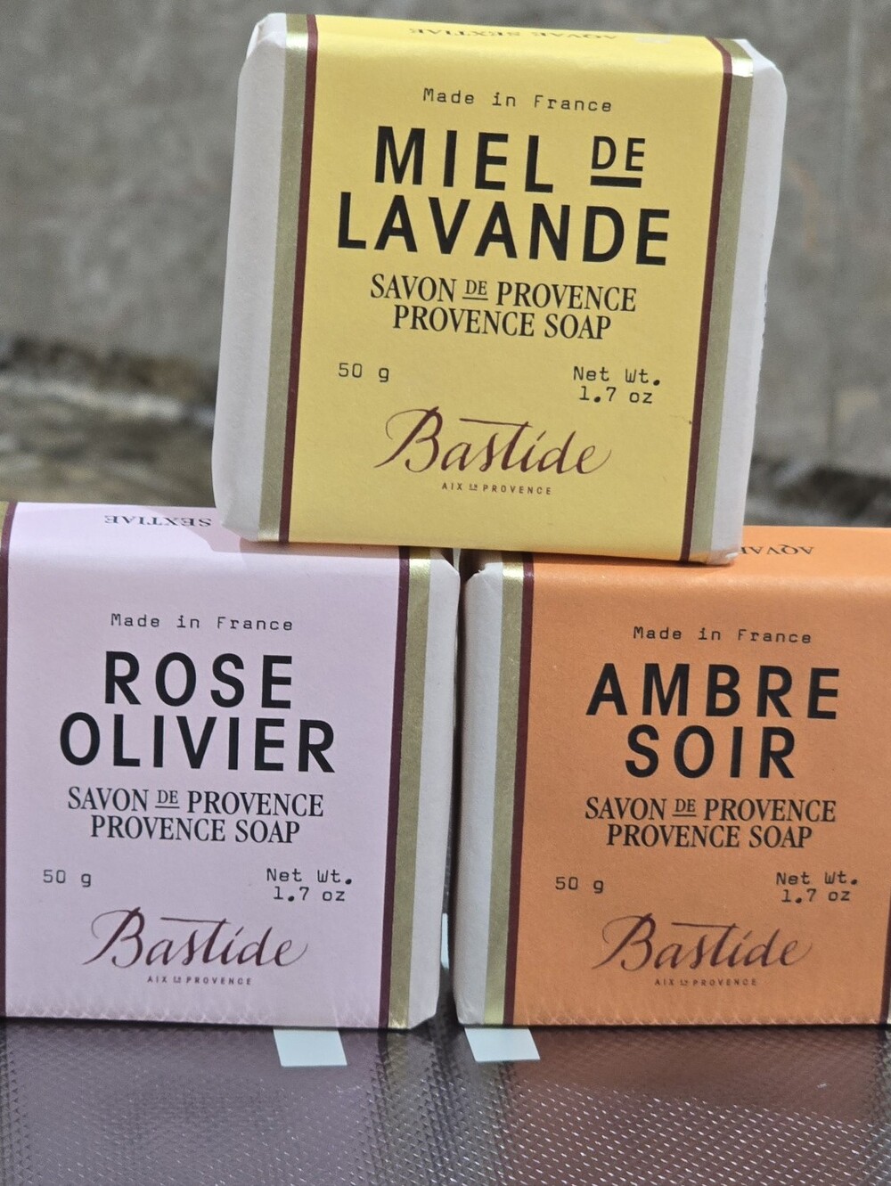 Bastide Rose Olivier Provence Soap Bundle Of 3 Different Scents
